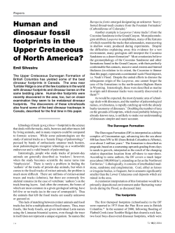 Human and dinosaur fossil footprints in the Upper Cretaceous of