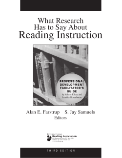 Professional Development Guide - International Literacy Association