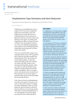 Amphetamine Type Stimulants and Harm Reduction