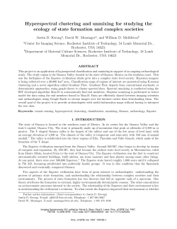 Hyperspectral clustering and unmixing for studying the