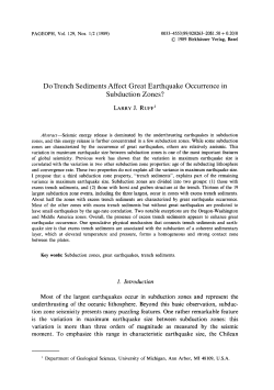 Do trench sediments affect great earthquake occurrence