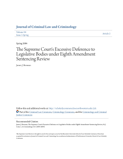 the supreme court`s excessive deference to legislative bodies under