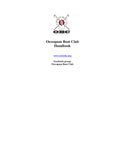 OBC handbook - Occoquan Boat Club
