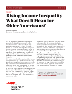 Rising Income Inequality: What Does It Mean for Older Americans