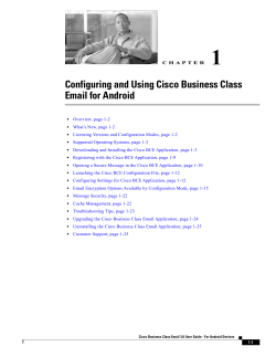 Cisco Business Class Email 3.0 User Guide for Android