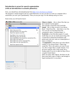 Praat Intro