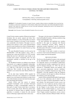 EARLy DEVONIAN FOSSILS FROM THE