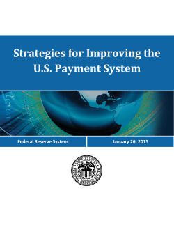 Strategies for Improving the US Payment System