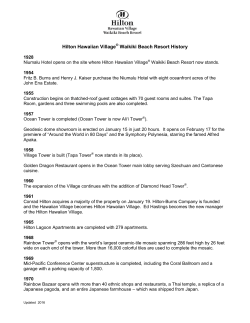 History - Hilton Hawaiian Village Waikiki Beach Resort