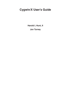 PDF - Cygwin/X User`s Guide