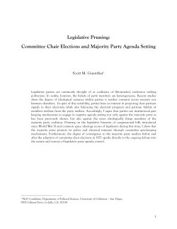 Legislative Pruning: Committee Chair Elections and Majority Party