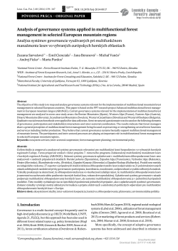 Analysis of governance systems applied in