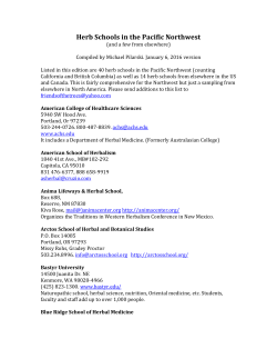 Herb Schools in the Pacific Northwest