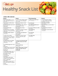 Snacks Under 200 Calories - Diet-to-Go