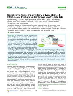 Controlling the Texture and Crystallinity of