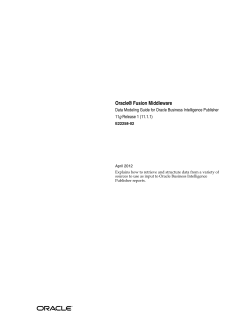 Oracle Fusion Middleware Data Modeling Guide