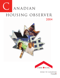 Canadian Housing Observer - Centre for Urban and Community