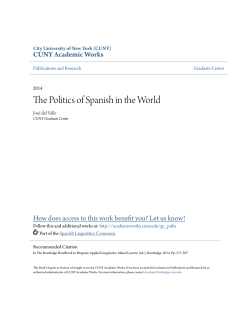The Politics of Spanish in the World