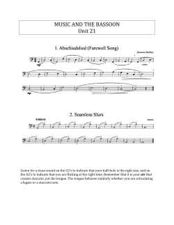 UNIT 21 - Music and the Bassoon
