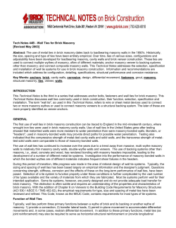 Tech Notes 44B - Wall Ties for Brick Masonry