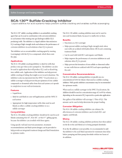 SCA-130&trade; Sulfide-Cracking Inhibitor
