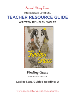 ESL Teacher`s Guide - Second Story Press