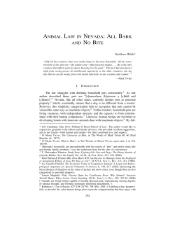 Animal Law in Nevada: All Bark and No Bite