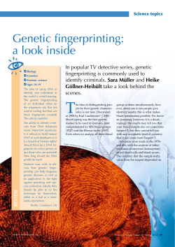 Genetic fingerprinting: a look inside - Philipps