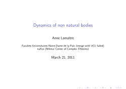 Dynamics of non natural bodies