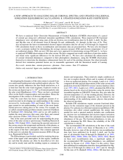 a new approach to analyzing solar coronal spectra and updated