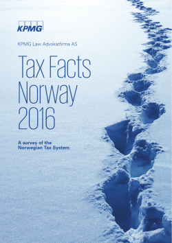 A survey of the Norwegian Tax System KPMG Law Advokatfirma AS