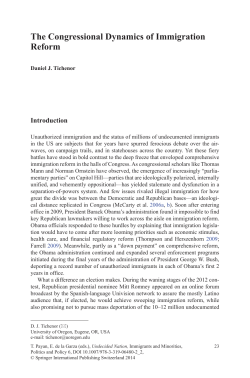 The Congressional Dynamics of Immigration Reform