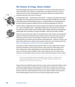 The Science of Crispy, Chewy Cookies