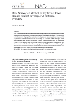Does Norwegian alcohol policy favour lower alcohol content