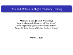 Baron HFT slides - March 2017 - to post online