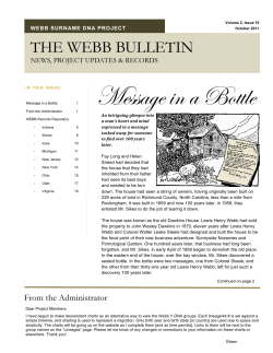 Message in a Bottle - Webb Surname DNA Project