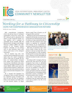 community newsletter - Irish International Immigrant Center