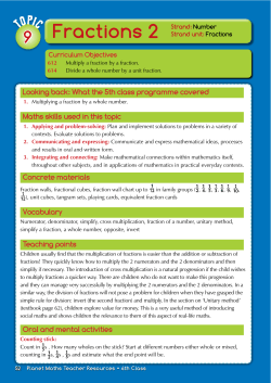 Fractions 2 Strand: Number