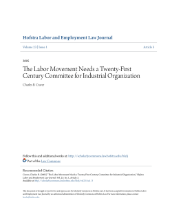 The Labor Movement Needs a Twenty