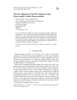 Pairwise Alignment of the DNA Sequence Using Hypercomplex