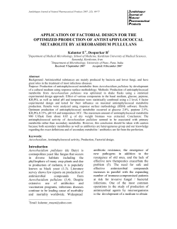 application of factorial design for the optimized production of