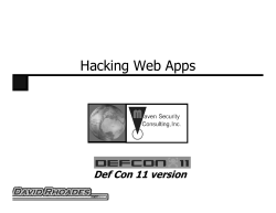Hacking Web Apps