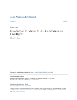 Introduction to Petition to U. S. Commission on Civil Rights