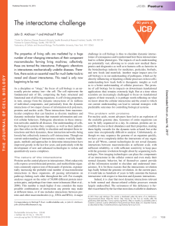 The interactome challenge - The Journal of Cell Biology