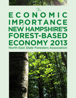 The Economic Importance of New Hampshire`s Forest
