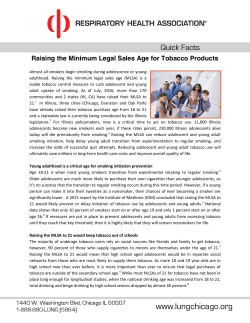 Raising the Minimum Legal Sale Age