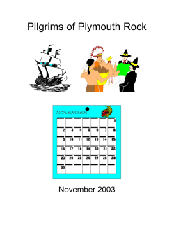 November 2003: Pilgrims of Plymouth Rock