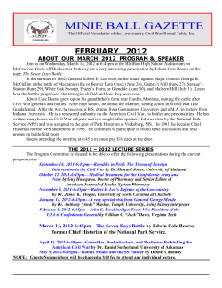 february 2012 - Lowcountry Civil War Round Table Inc.