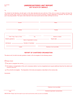 unreregistered unit report - National Catholic Committee on Scouting
