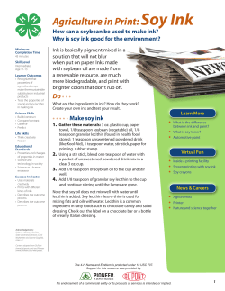 Agriculture in Print: Soy Ink - 4-H